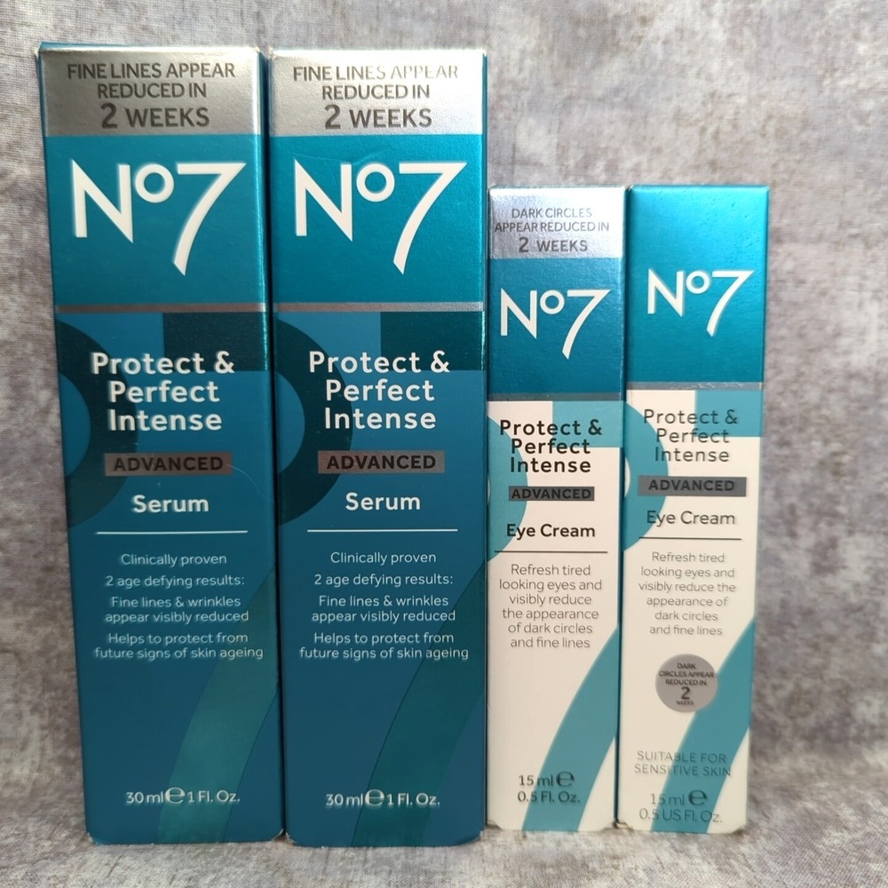 Lot of 4~ No7 Protect & Perfect Intense Advanced Serum & Advanced Eye Cream